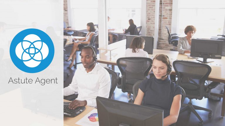 banner image for astute agent with call center agents working