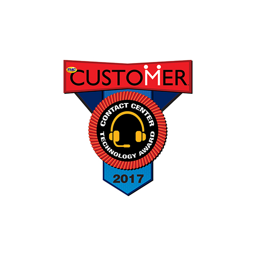 2017 customer magazine contact center technology award badge