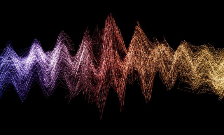 abstract soundwaves demonstrating tuning into emotions with customer sentiment analysis